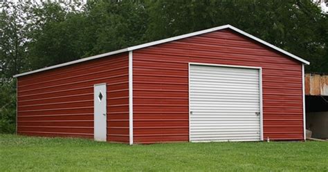 alans factort outlet 24x36 boxed eave style metal garage|24x35 Boxed Eave Roof Steel Garage Florida .